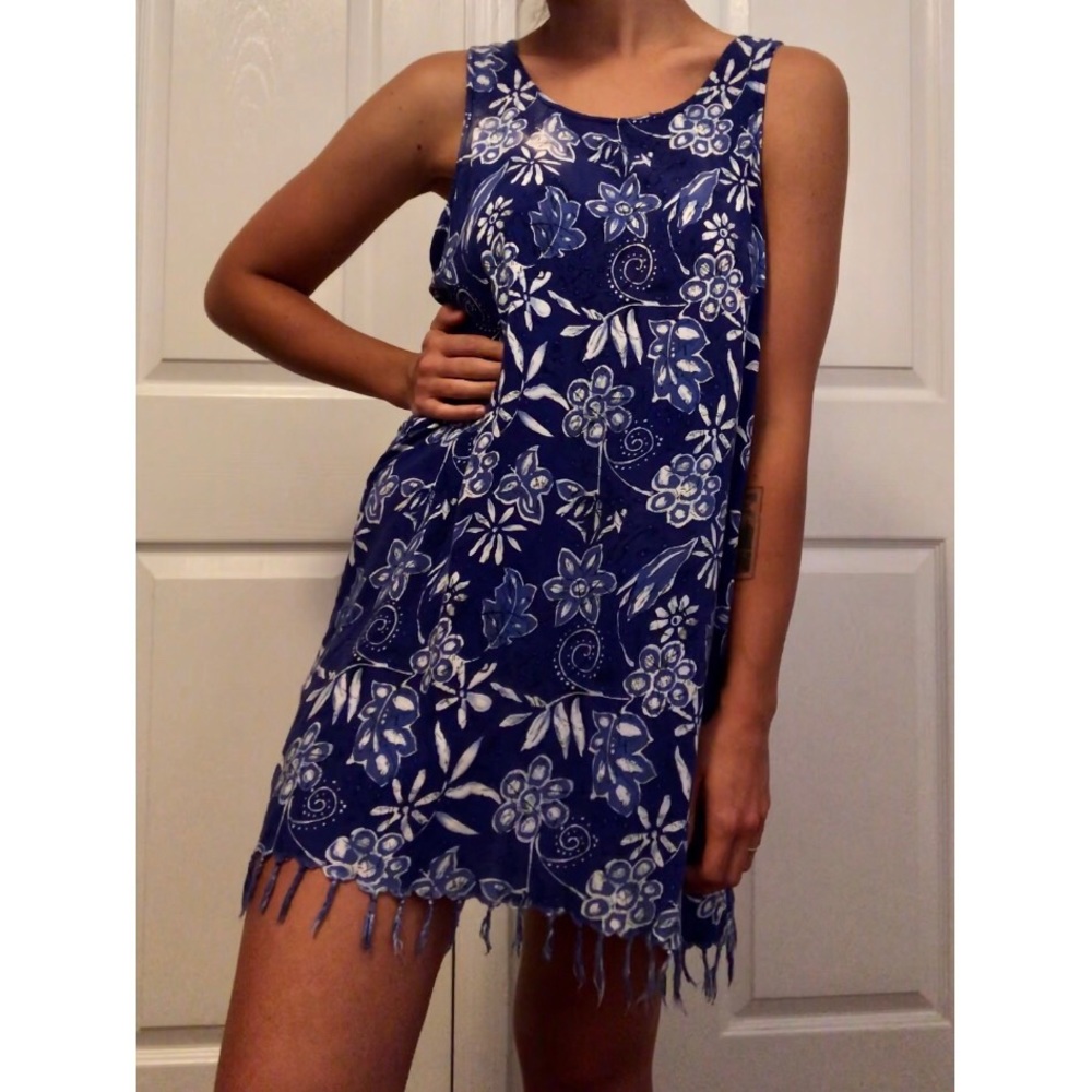 3/$15 VINTAGE! Beach cabana dress!